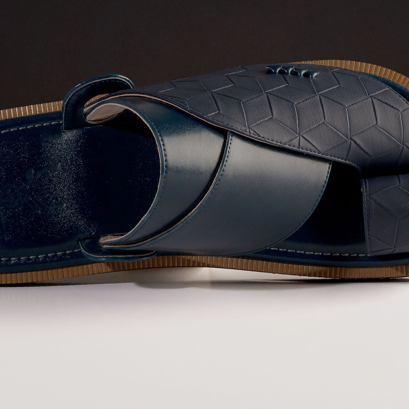 حذاء رجالي شرقي جلد الماني كحلي MA13