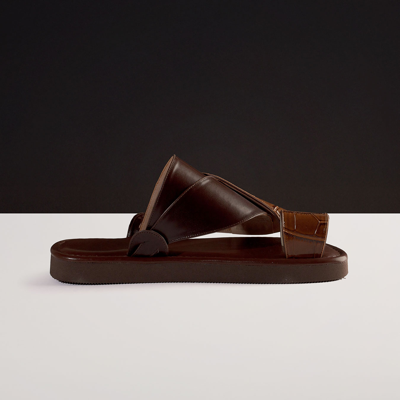 حذاء رسمي رجالي جلد الماني بني MA26