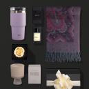 مجموعة هدايا نسائية شتوية شال و عطر و كوب حافظ و شمعة معطرة WB16