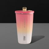 مجموعة هدايا نسائية شتوية شال و عطر و كوب حافظ و شمعة معطرة WB15 - شروق الشمس 600 مل TY11