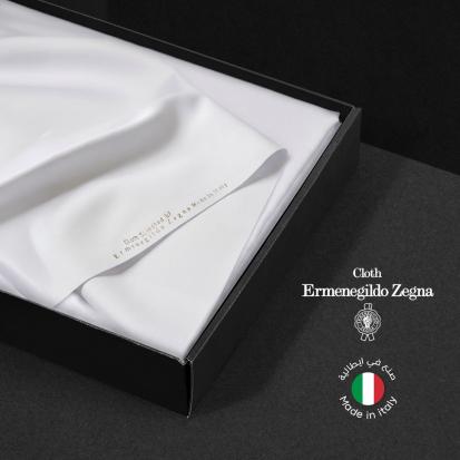 قماش ارمنيجيلدو زينيا Ermenegildo Zegna ابيض الايطالي