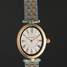 ساعة سطور النسائية كاروسيل بلون ذهبي فضي CC3009GS