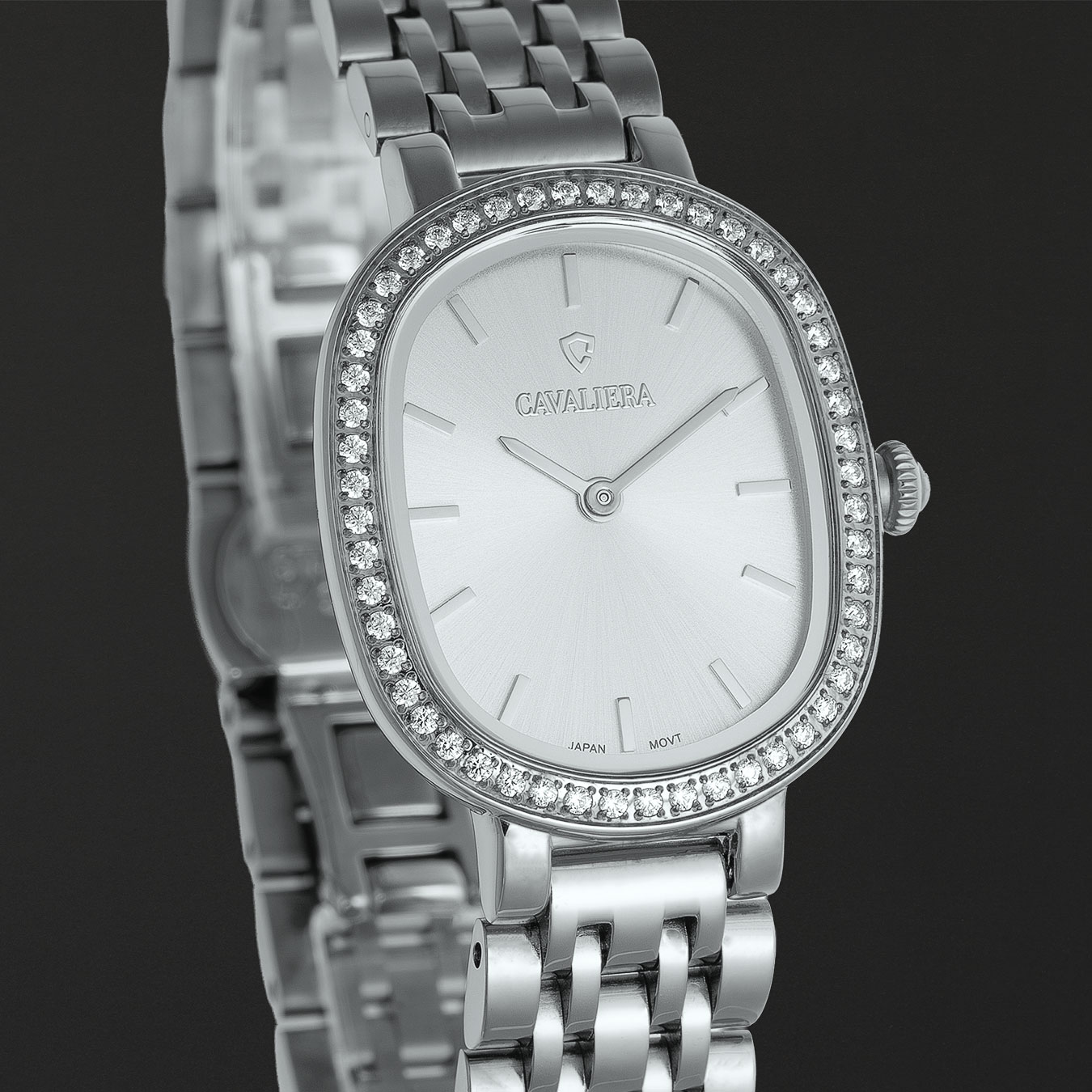 ساعة لدن النسائية كافاليرا بلون فضي ابيض CL1024SS