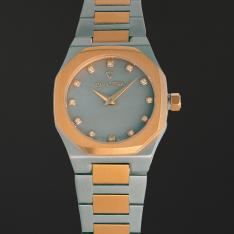 ساعة غزل النسائية كافاليرا بلون ذهبي فضي CL1045GS