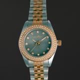 مجموعة هدايا نسائية + عطر بايدف + وردة طبيعية WRW10 - ساعة ذهبي فضي GC2009GS