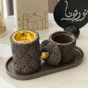 بكج الفخامة مبخرة اسود مودرن + بخور معمول فاخر 02BL - 3