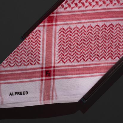 شماغ الفريد احمر كلاسيك بصمة S642