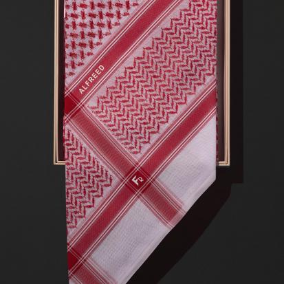 شماغ الفريد احمر بريميم S655