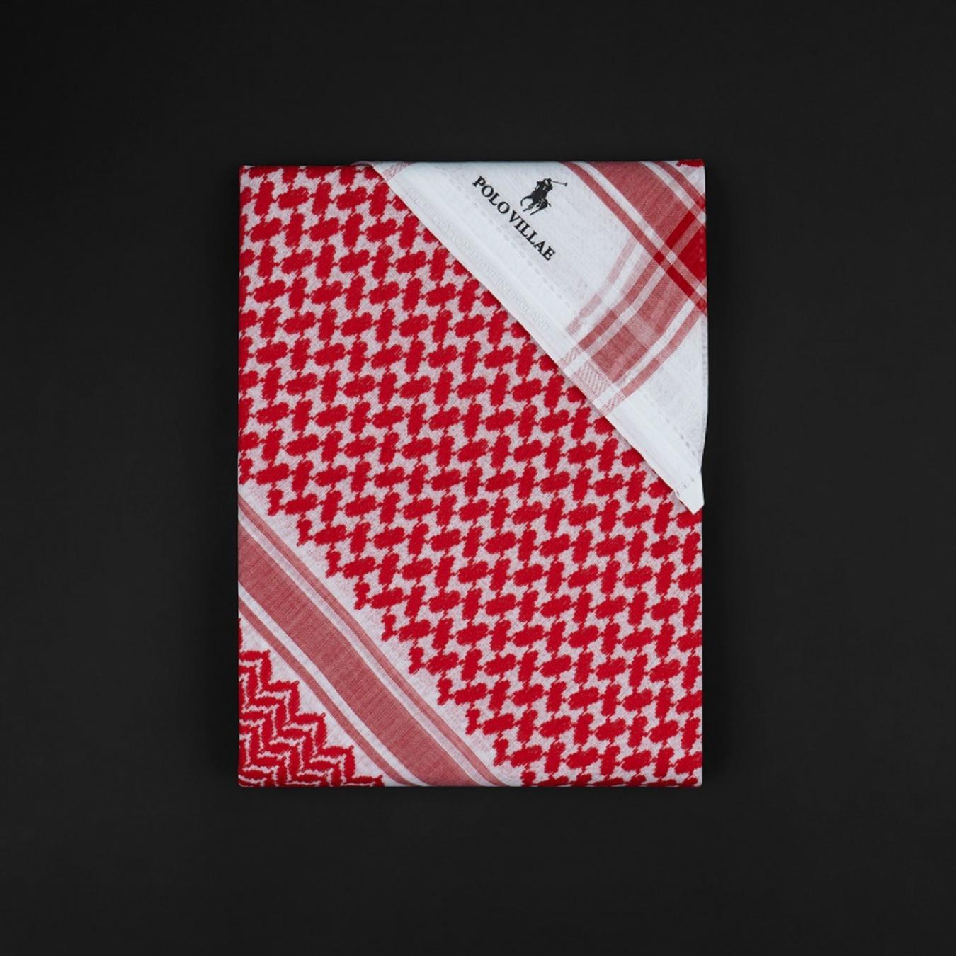 شماغ بولو فيلا احمر دم الغزال