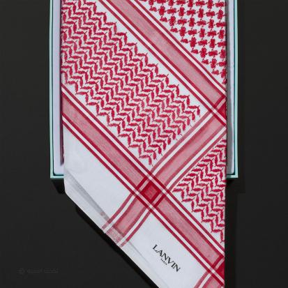 شماغ لانفين احمر انجليزي ماركة LANVIN