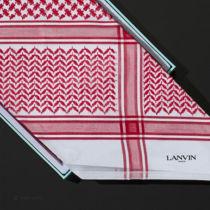 شماغ لانفين احمر انجليزي ماركة LANVIN