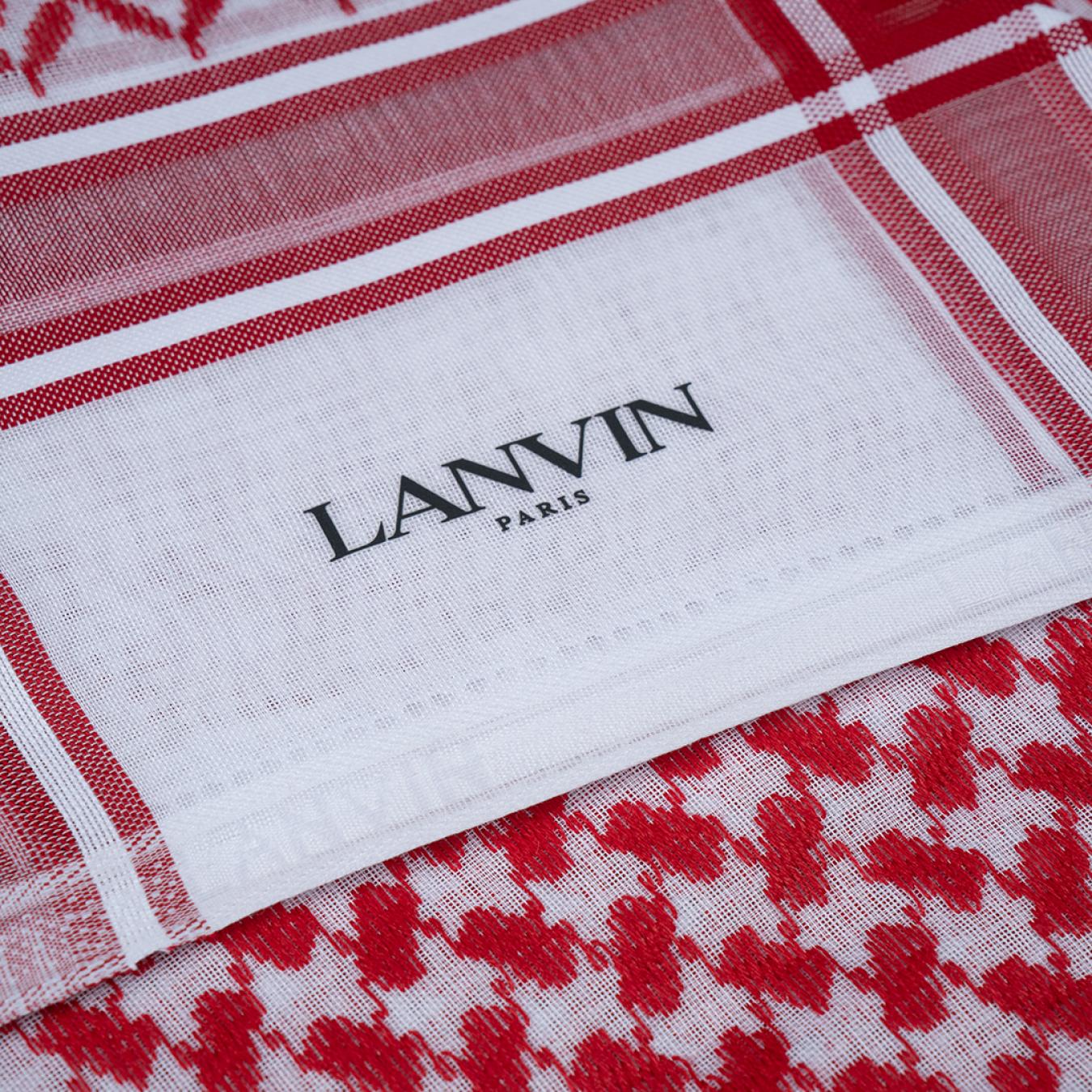 شماغ لانفين احمر انجليزي ماركة LANVIN