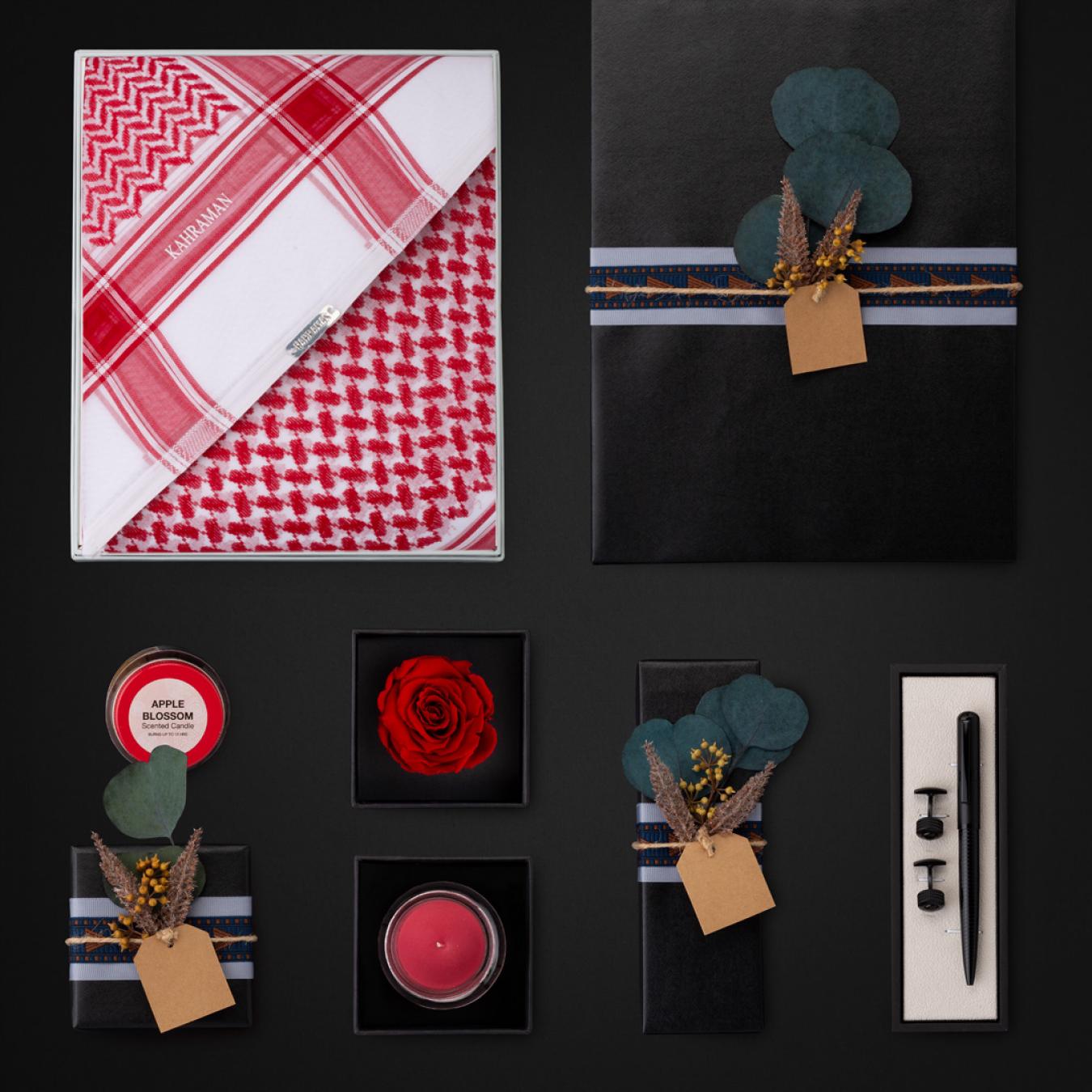 هدايا بسيطه وحلوه شماغ كهرمان رجالي LB2202