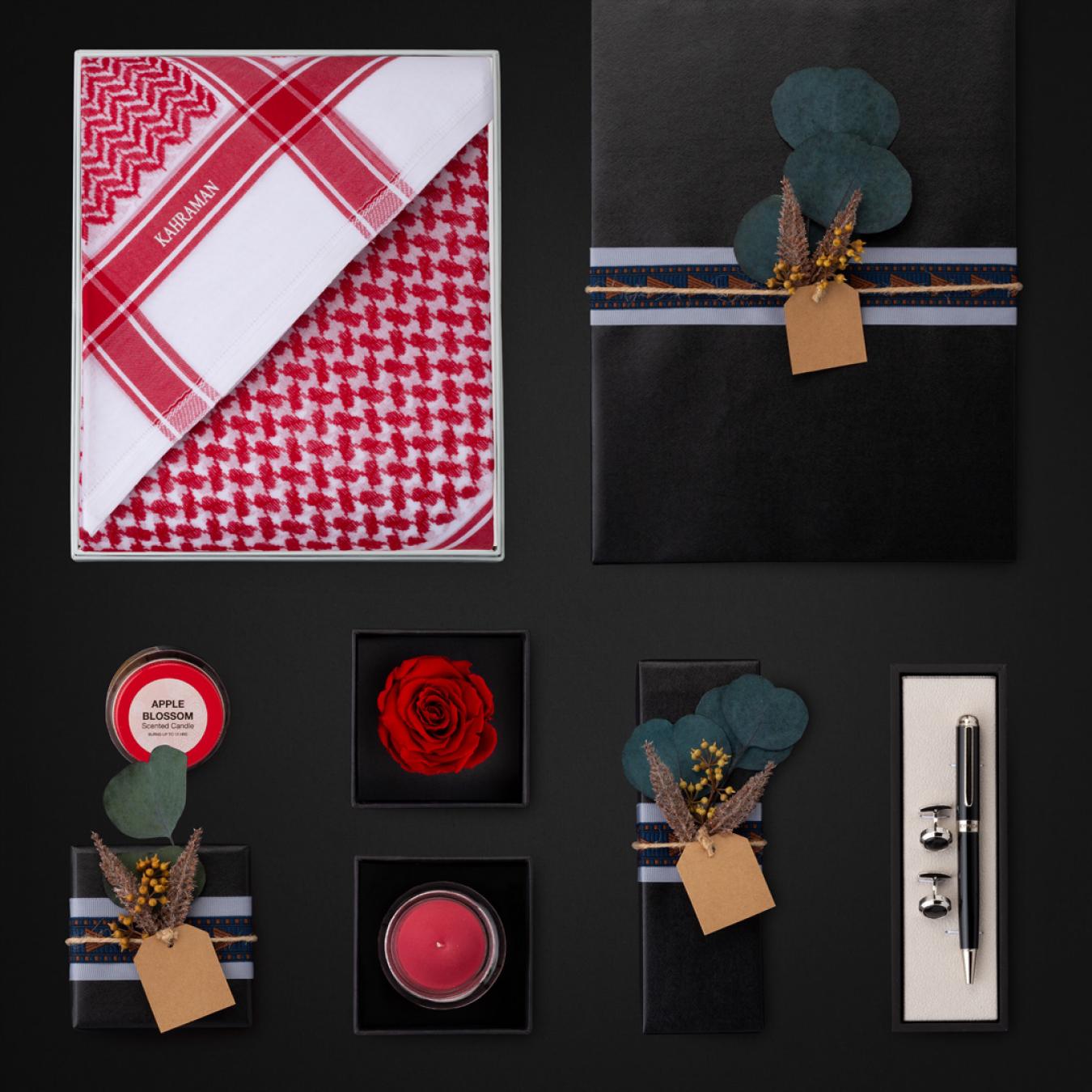 هديه مغلفه رجالية شماغ كهرمان LB2207