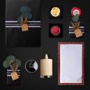 مجموعة هدايا رجالية شماغ رسم عطر دنهل LB2323 