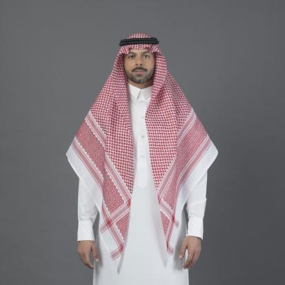 شماغ البسام أحمر كلاسيك اللون الخاص وطني