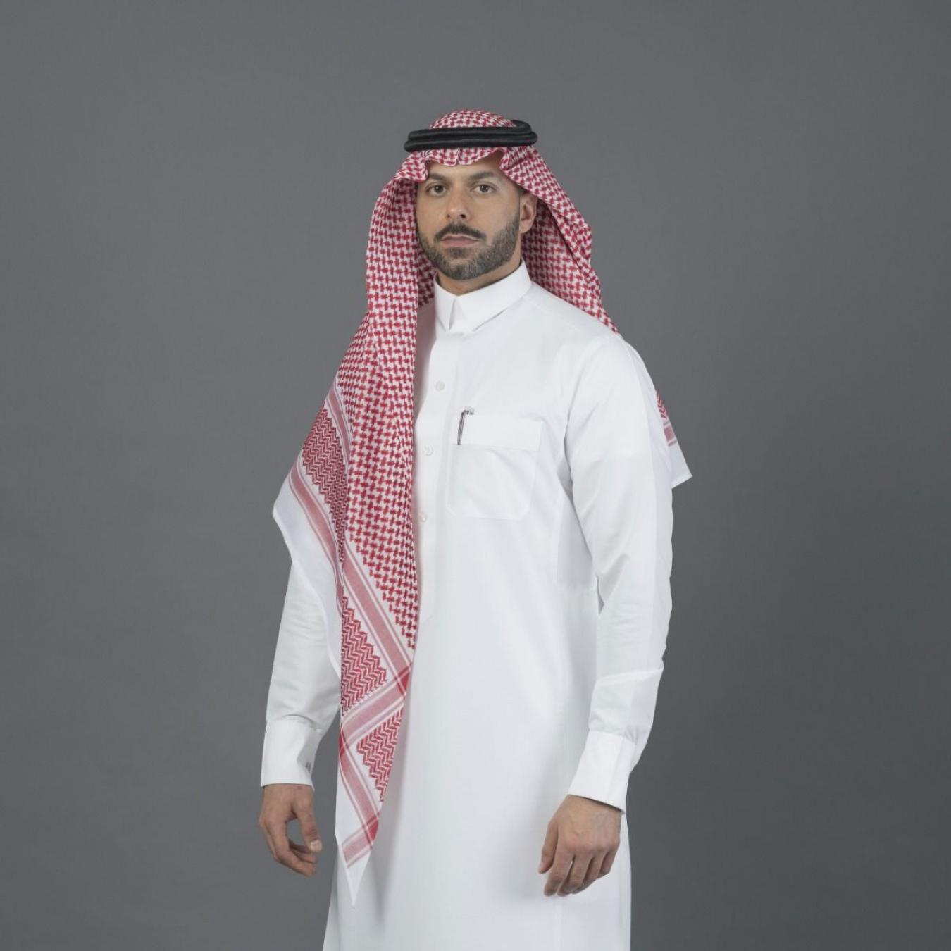 شماغ البسام أحمر كلاسيك اللون الخاص وطني