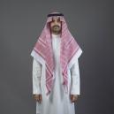 شماغ البسام أحمر البصمة 24 ختم احمر و ابيض - 1