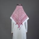شماغ البسام أحمر البصمة 24 ختم احمر و ابيض - 2