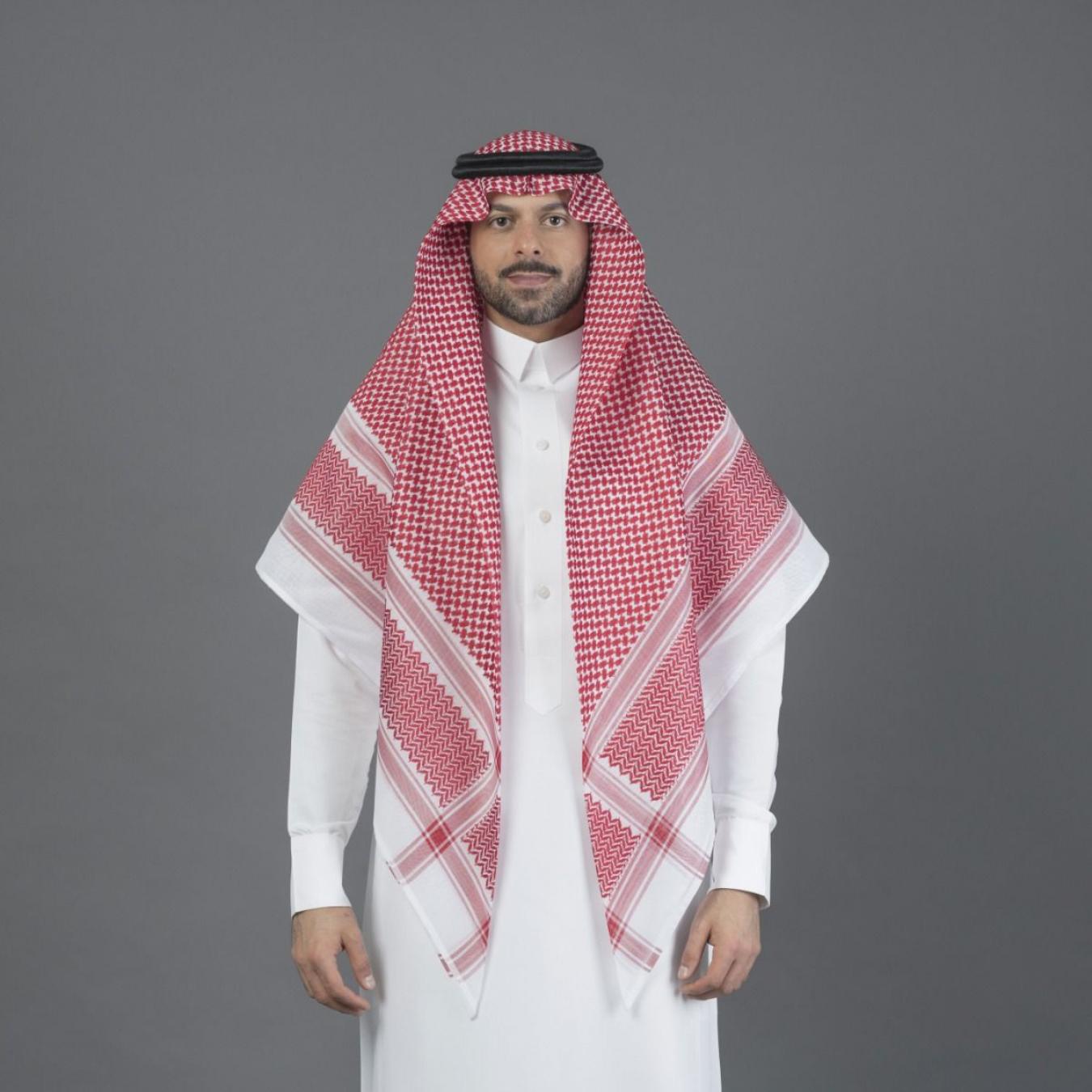 شماغ البسام أحمر بريز احمر غامق