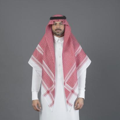 شماغ البسام أحمر بريز احمر غامق