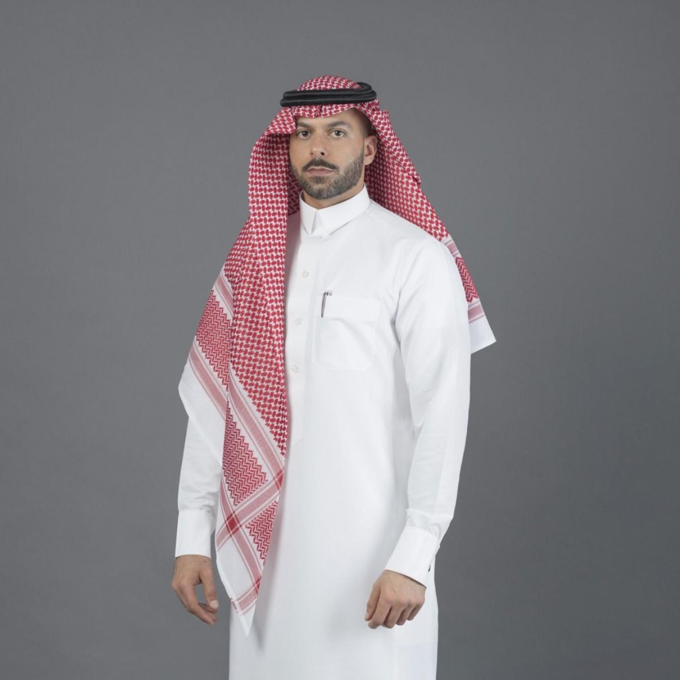 شماغ البسام أحمر بريز احمر غامق