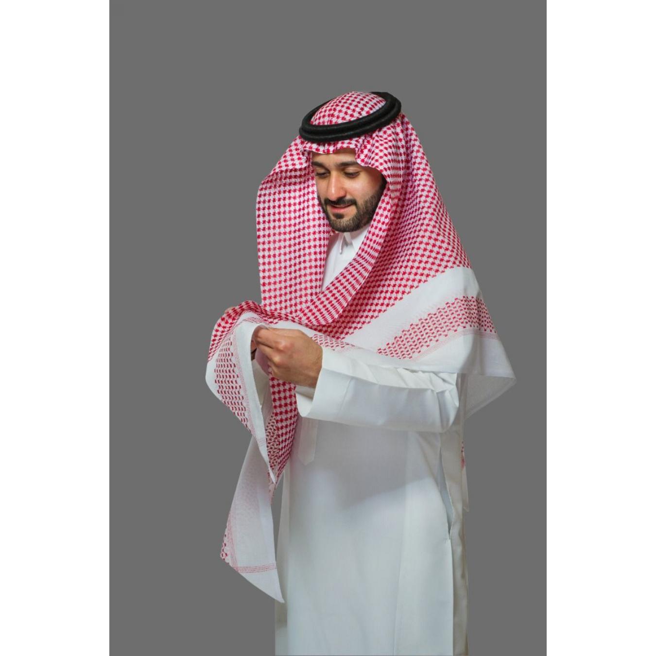 شماغ البسام أحمر بلس شبابي
