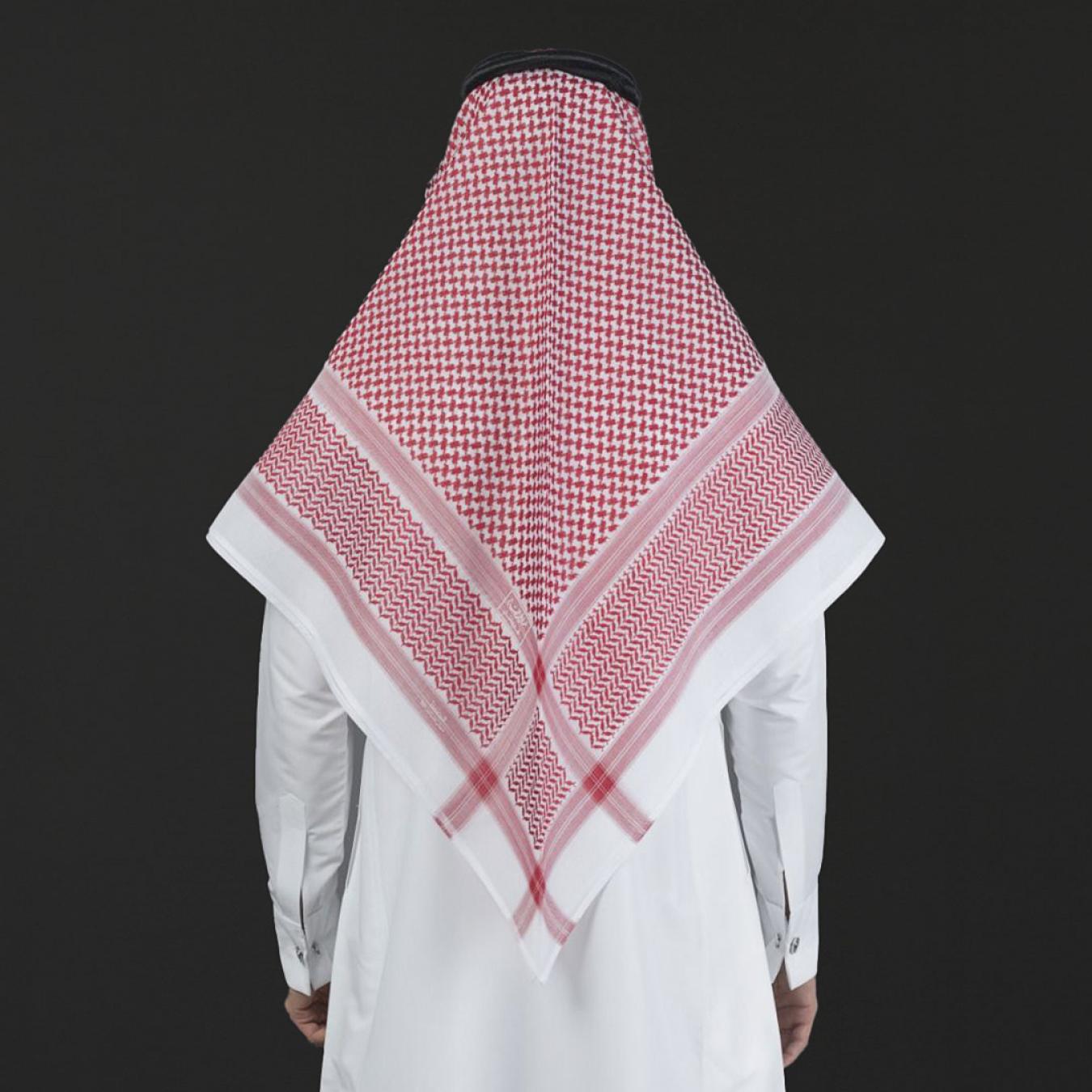 شماغ البسام بصمة 3 احمر غامق