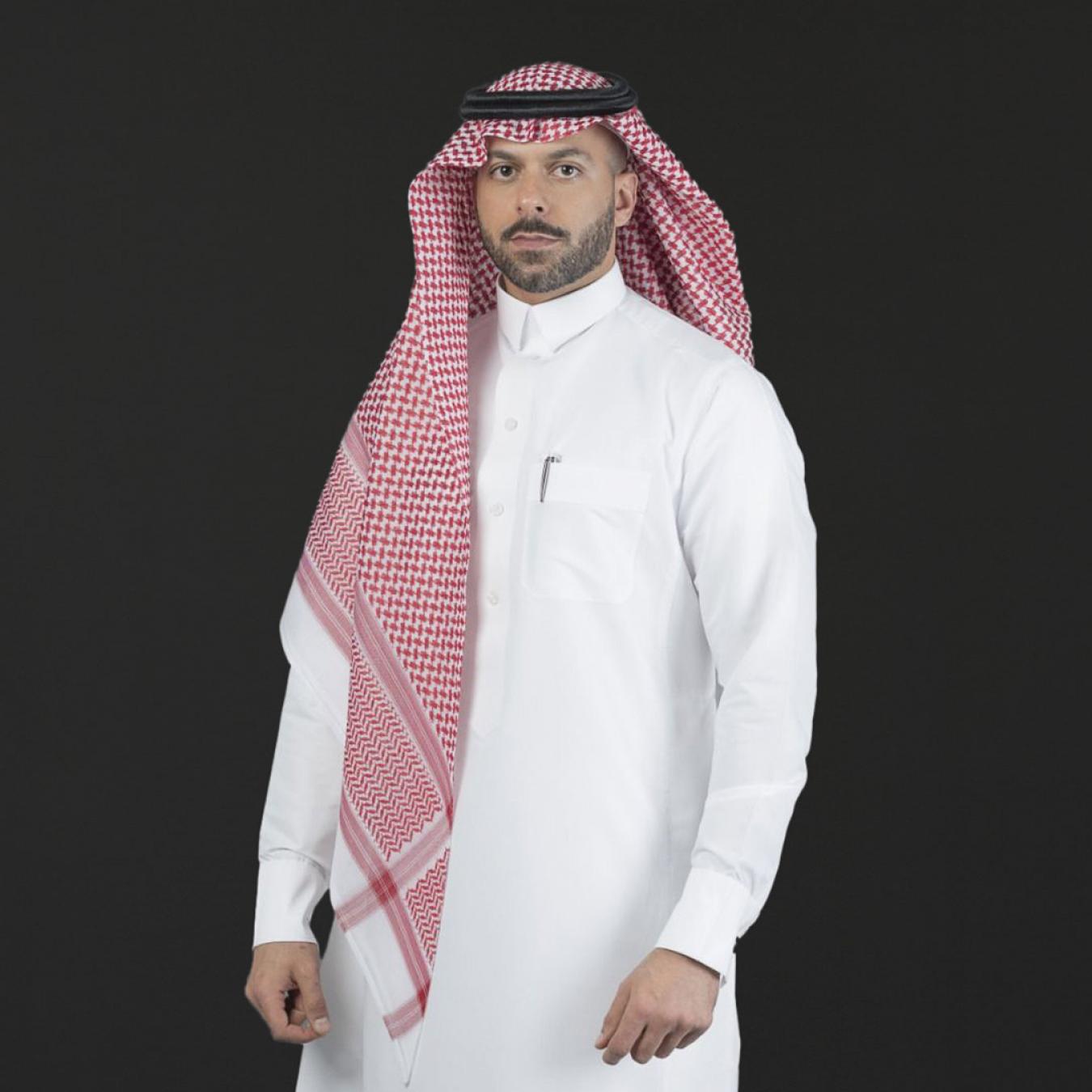 شماغ البسام بصمة 3 احمر غامق