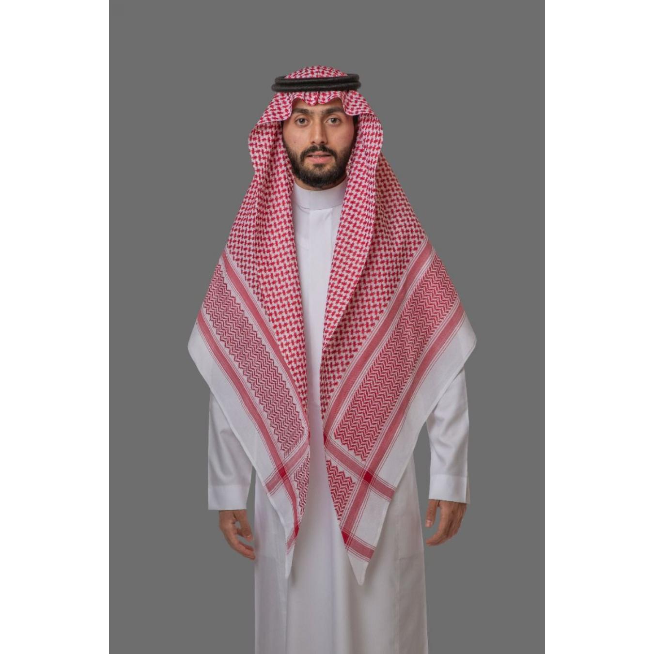 شماغ البسام أحمر البصمة 26 ختم احمر و ابيض