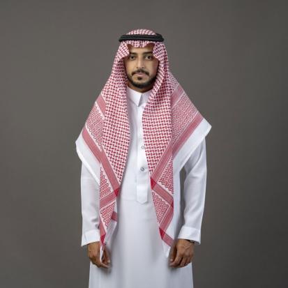 شماغ البسام أحمر البصمة 22 ختم احمر و ابيض