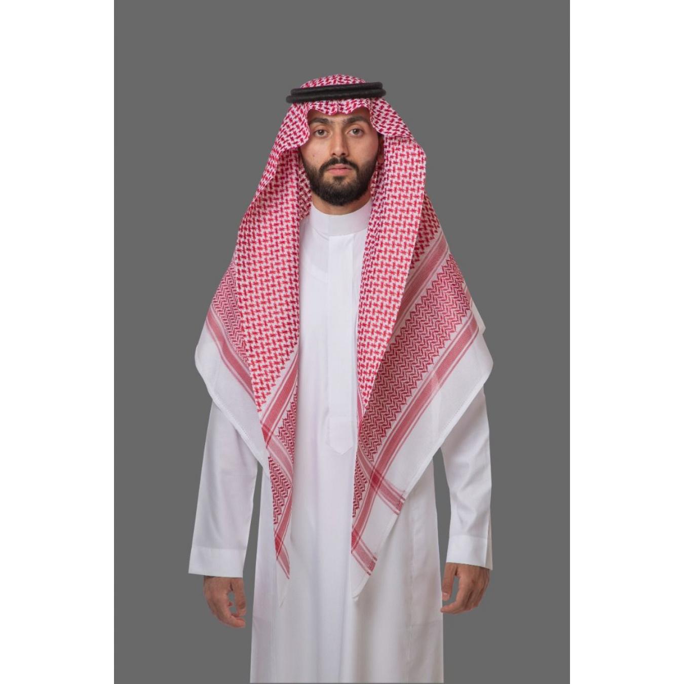 شماغ البسام أحمر ديلوكس
