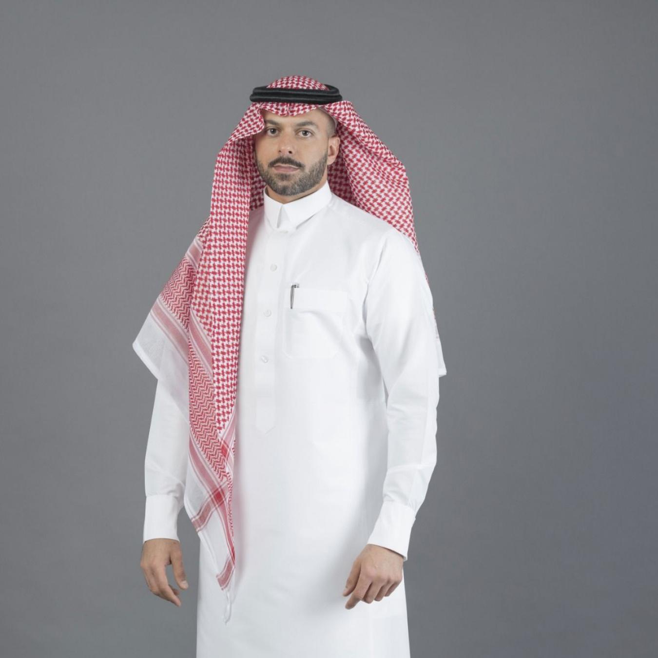 شماغ البسام أحمر شلش انجليزي