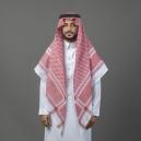 شماغ البسام بيسك لون احمر غامق - 1