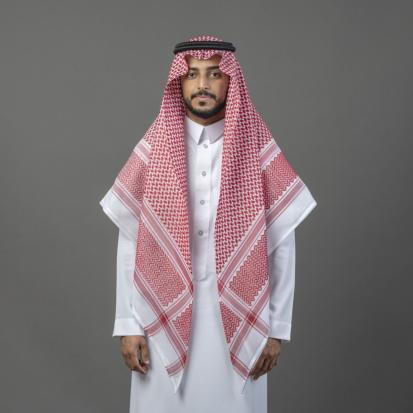 شماغ البسام بيسك لون احمر غامق