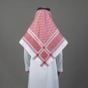 شماغ البسام بيسك لون احمر غامق - 2