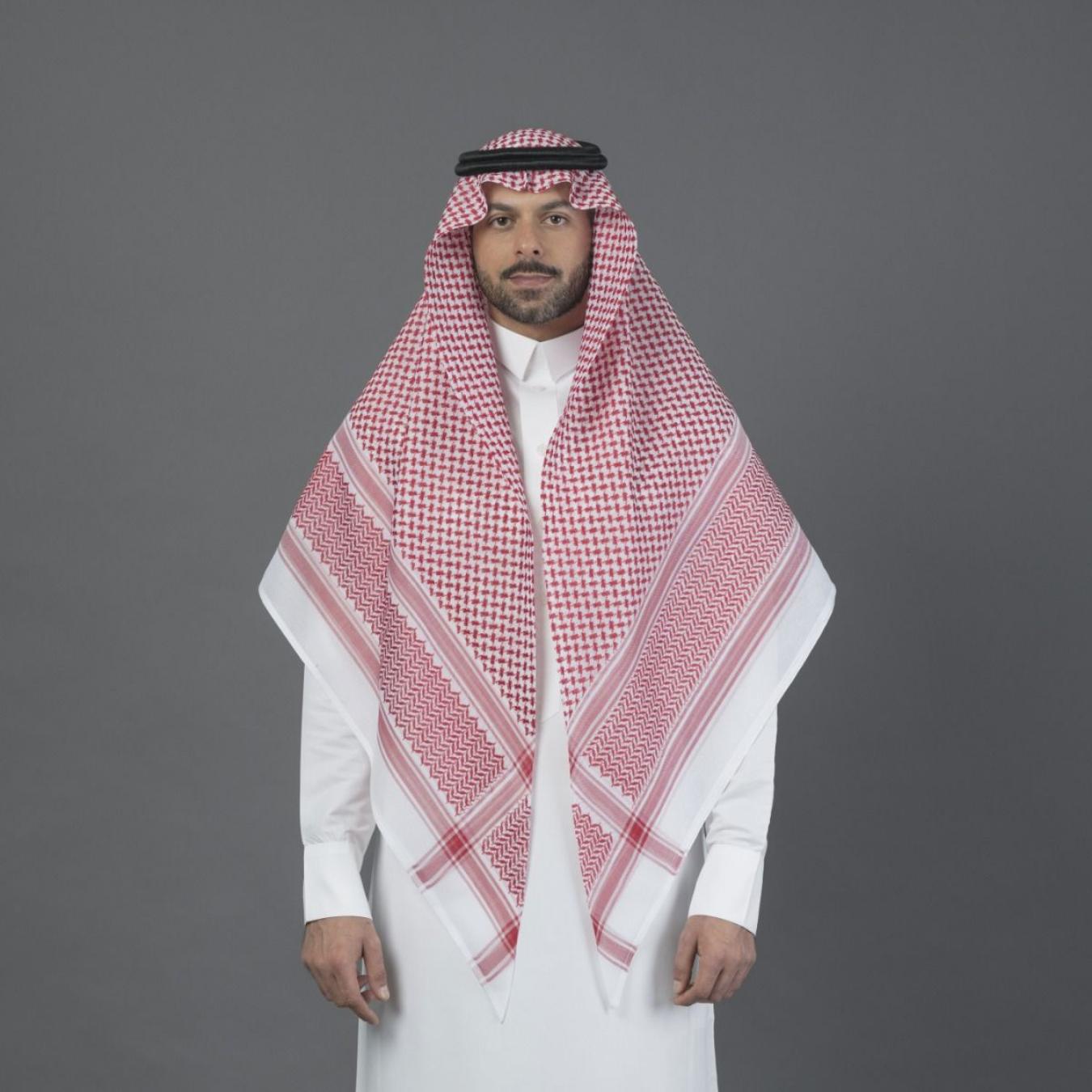 شماغ البسام أحمر البصمة كلاسيك وطني ديلوكس