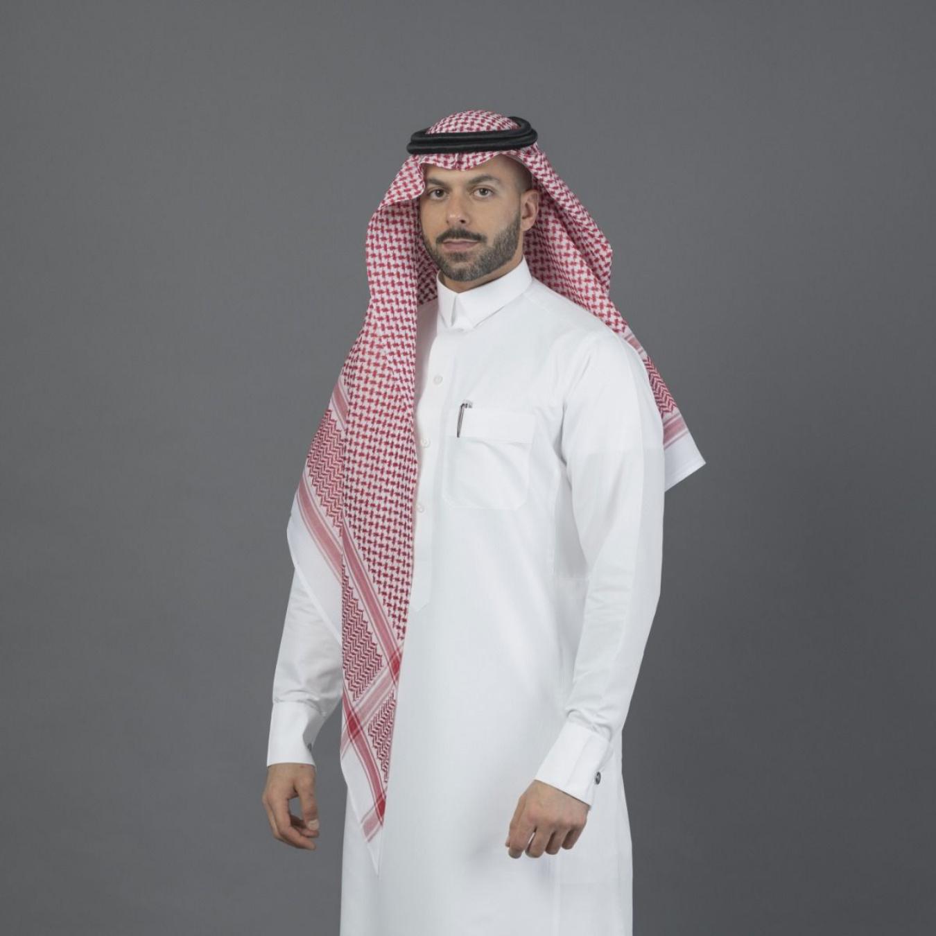 شماغ البسام أحمر البصمة كلاسيك وطني ديلوكس