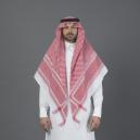 شماغ البسام أحمر الختم الأسود - 1