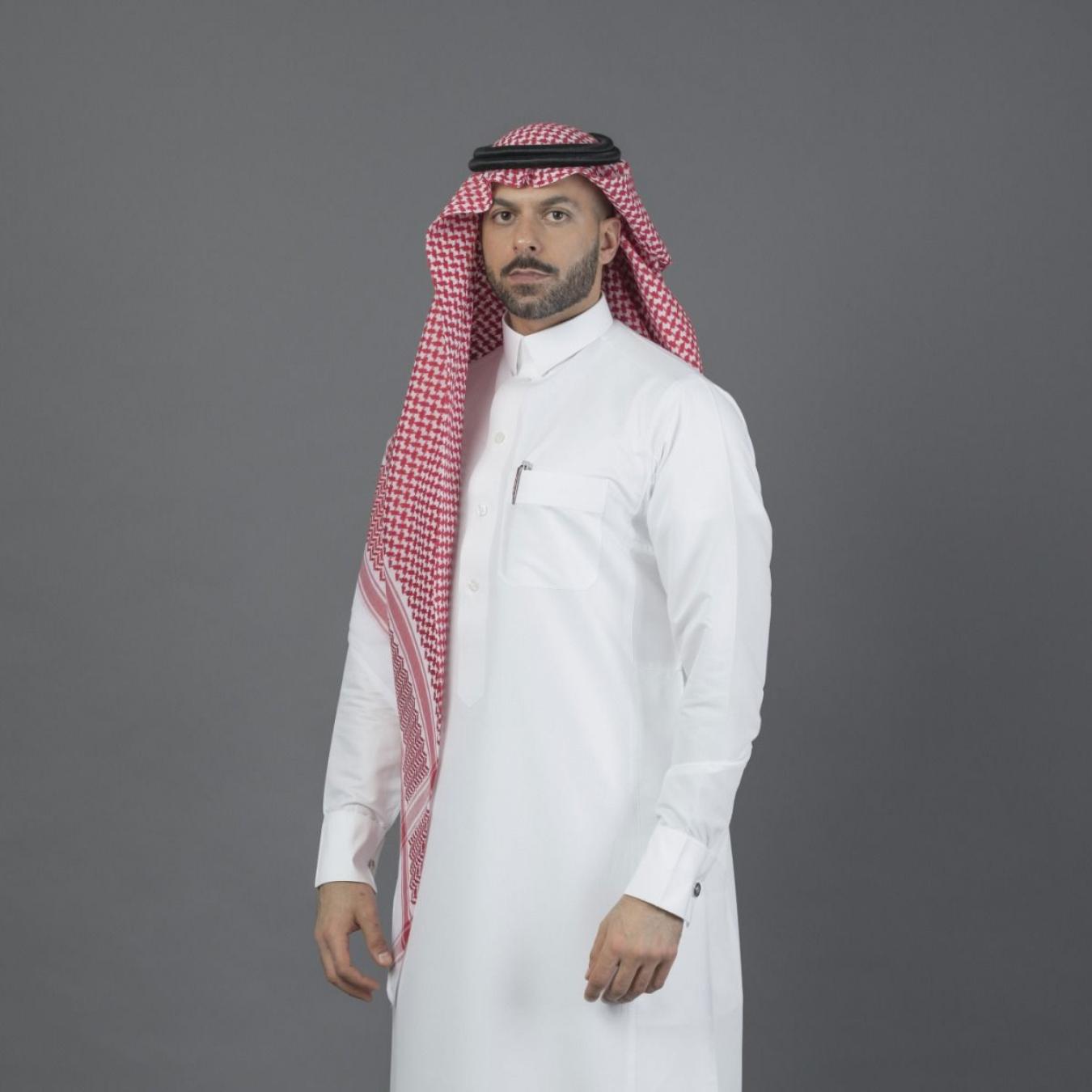 شماغ البسام أحمر الختم الأسود