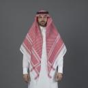 شماغ البسام أحمر الختم الأسود شلش - 1