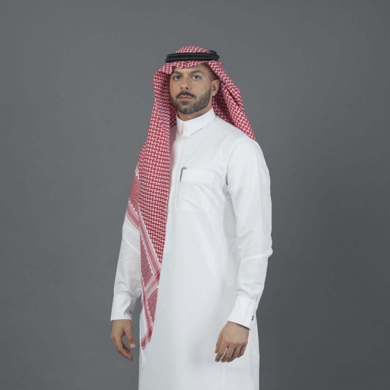 شماغ البسام أحمر الختم الأسود شلش