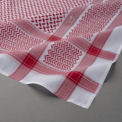 شماغ البسام أحمر البصمة 22 ختم احمر و ابيض