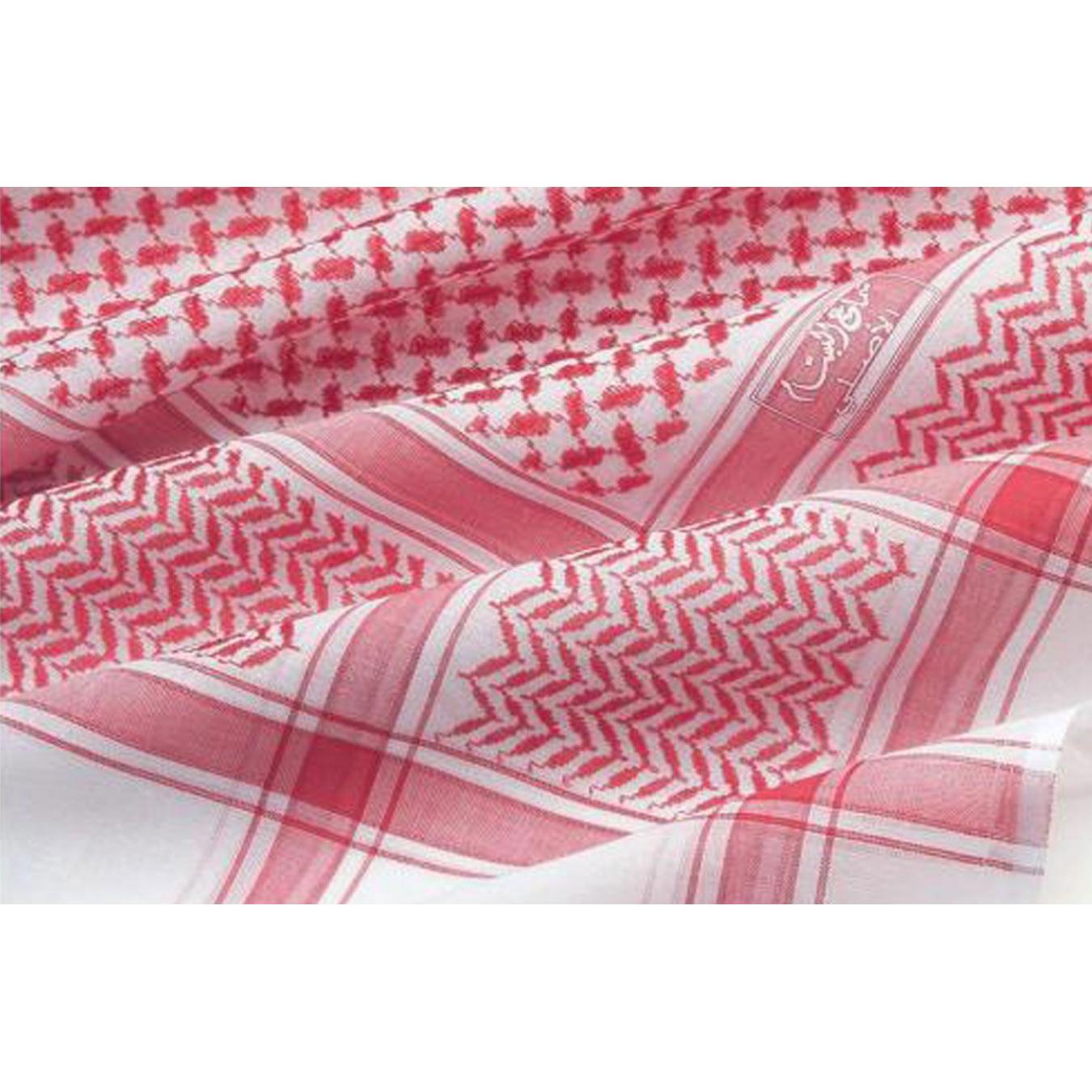 شماغ البسام أحمر البصمة 19 ختم احمر و ابيض