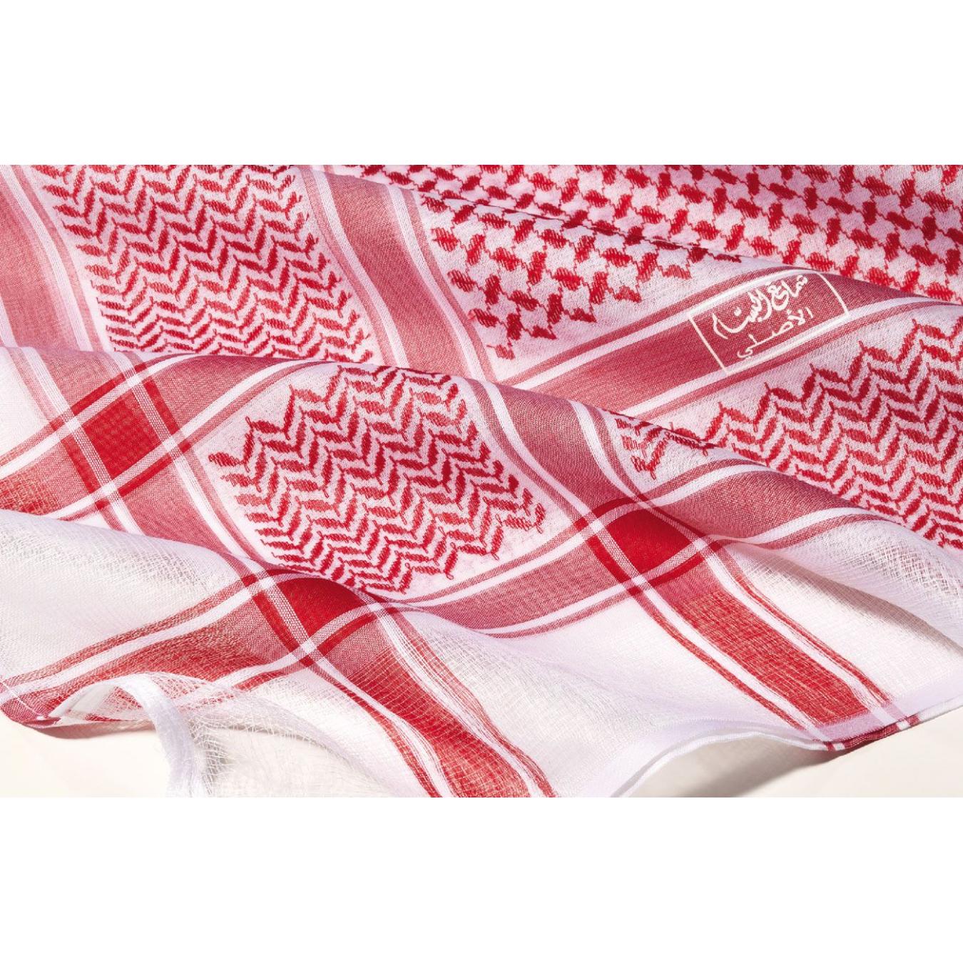 شماغ البسام أحمر البصمة 21 سنوايت