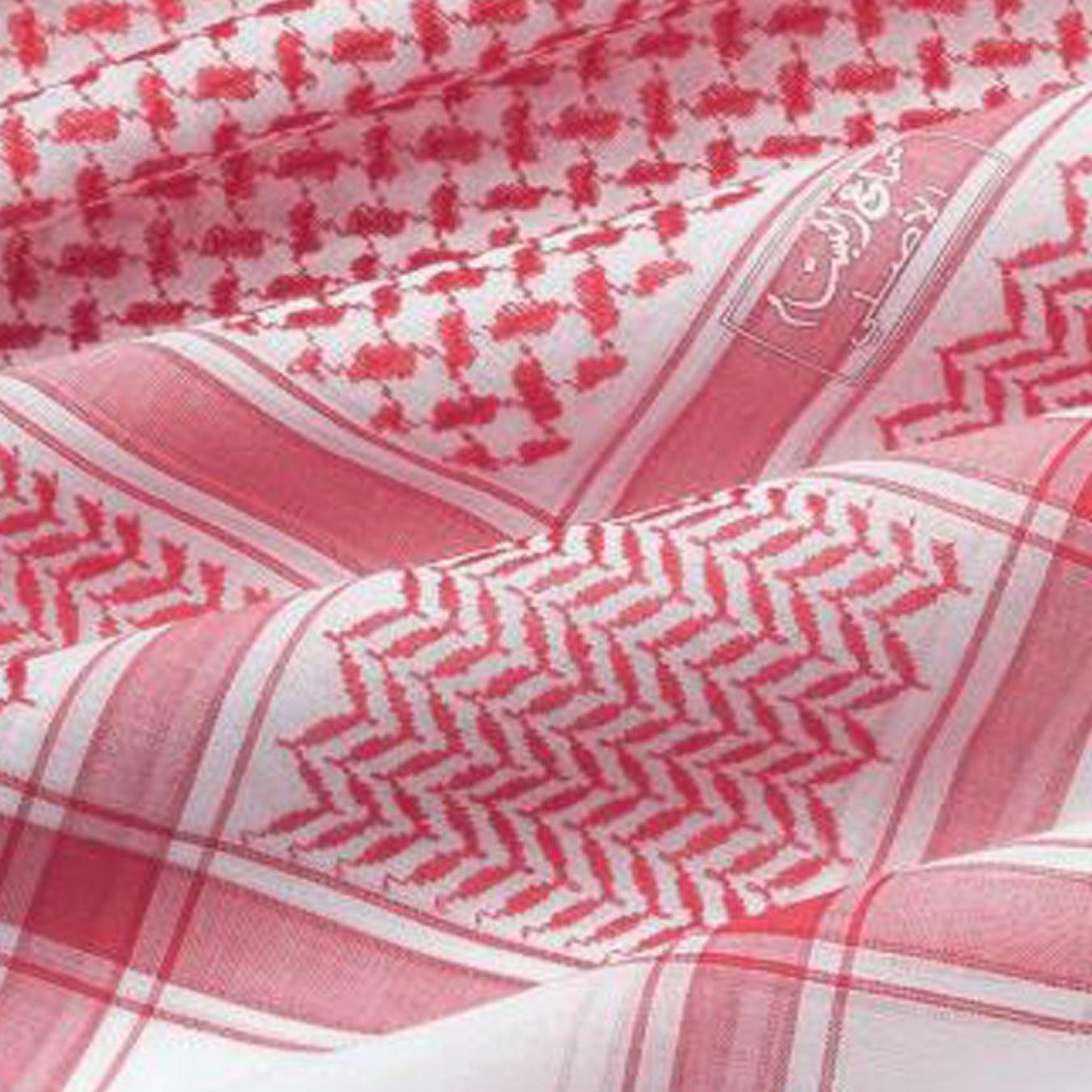 شماغ البسام أحمر البصمة 19 ختم احمر و ابيض