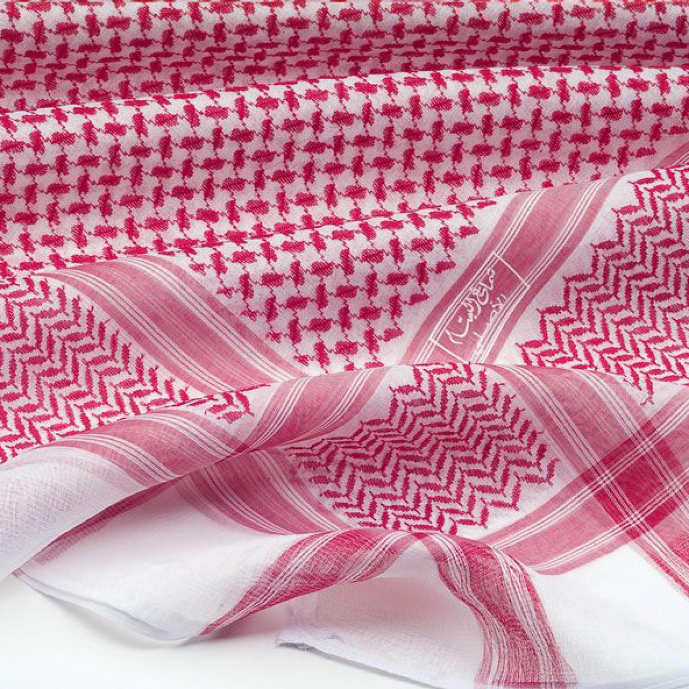 شماغ البسام أحمر البصمة 18 سنوايت