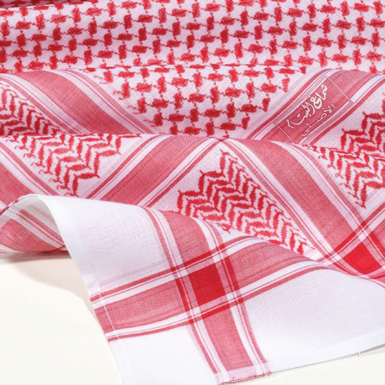 شماغ البسام أحمر البصمة 20 ختم احمر و ابيض