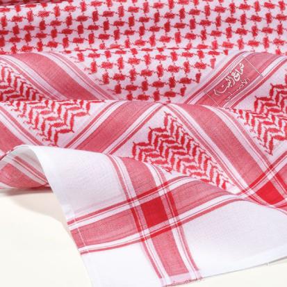 شماغ البسام أحمر البصمة 20 ختم احمر و ابيض