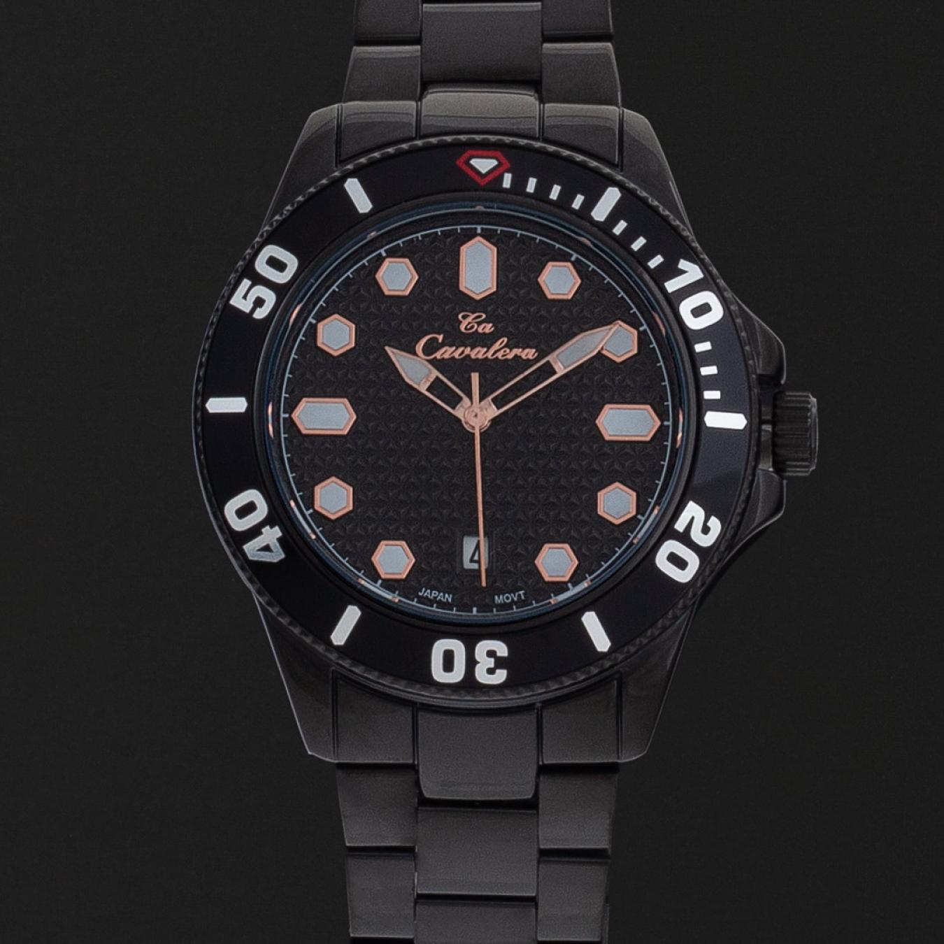 مجموعة هدايا رجالية ساعة كافاليرا + وردة طبيعية + شمعة معطرة  CL11